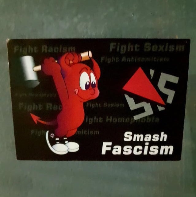 Beastie smashing fascism