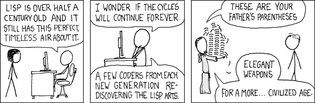 Lisp cycles (c) xkcd
